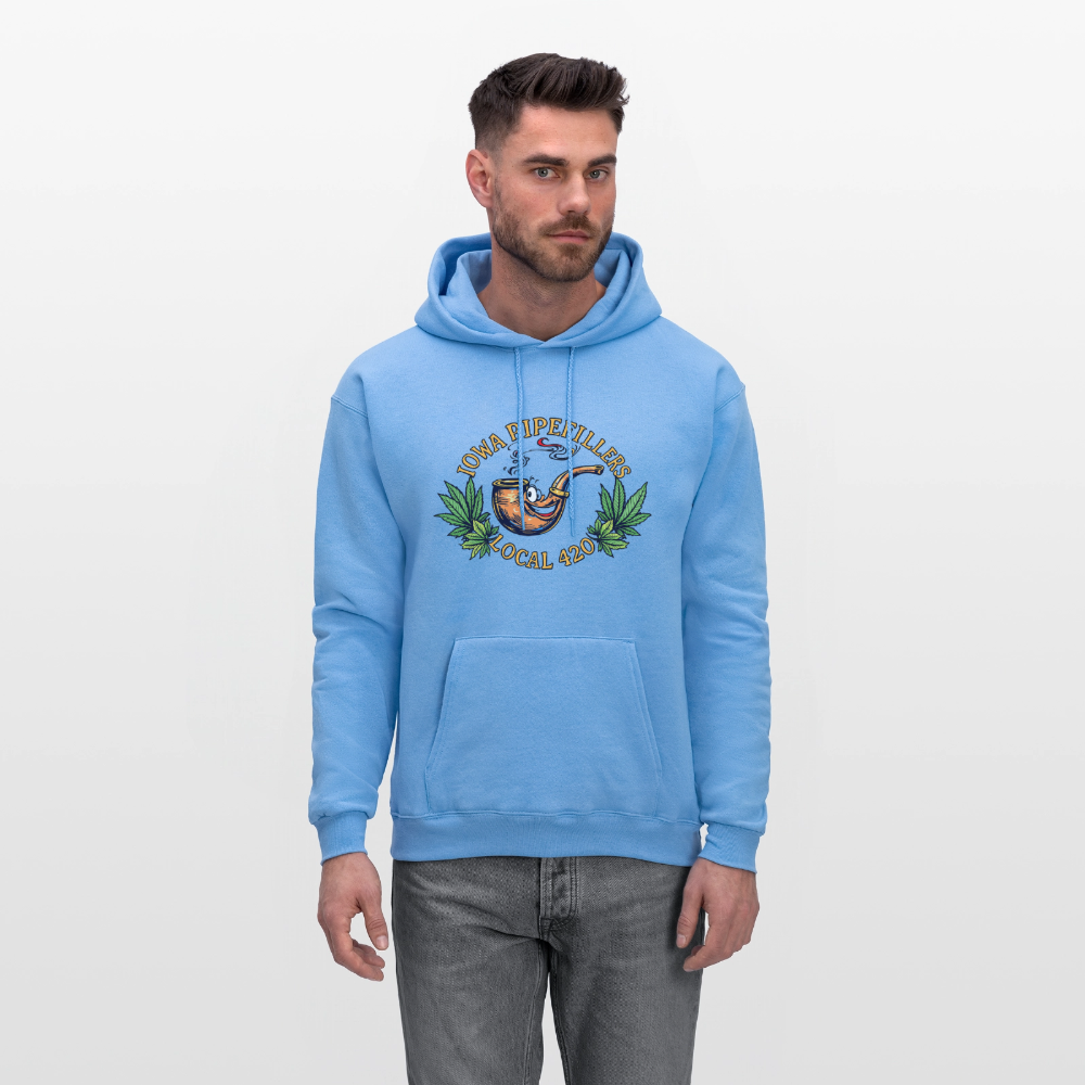 IOWA PIPEFILLERS LOCAL 420 Men's Hoodie - carolina blue