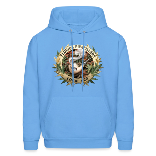 FLORIDA PIPEFILLERS LOCAL 420 F/B DESIGN Men's Hoodie - carolina blue