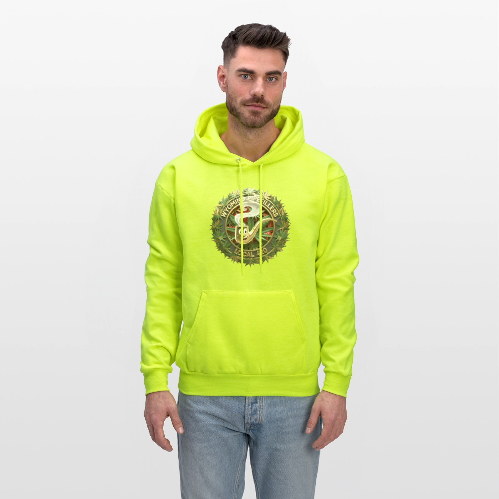 WYOMING PIPEFILLERS LOCAL 420 Men's Hoodie - safety green