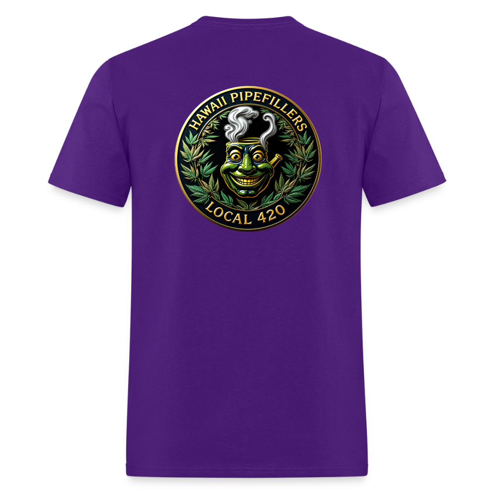 HAWAII PIPEFILLERS LOCAL 420 F/B DESIGN  Men's T-Shirt - purple