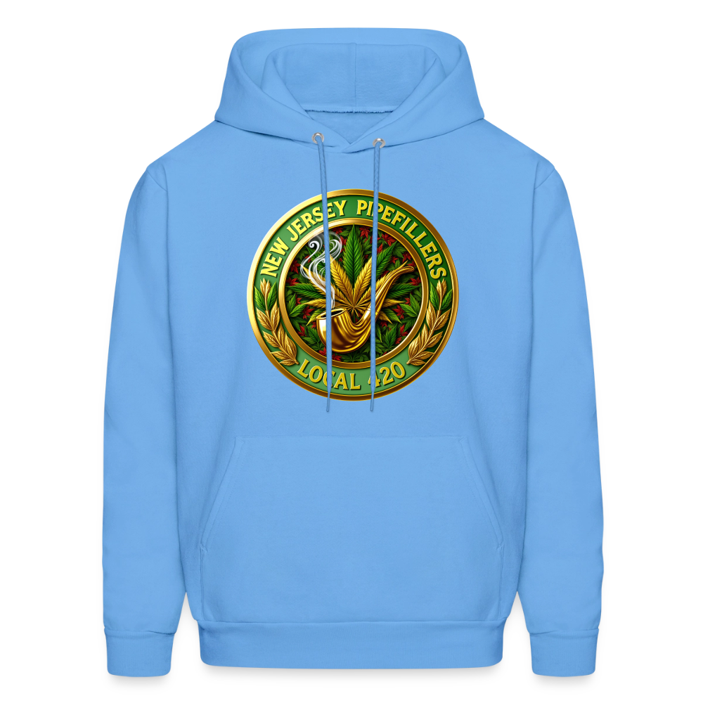 NEW JERSEY PIPEFILLERS LOCAL 420 Men's Hoodie - carolina blue