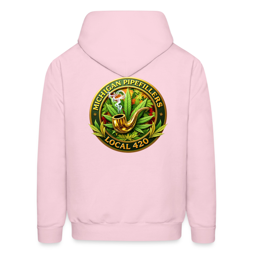 MICHIGAN PIPEFILLERS LOCAL 420 F/B DESIGN Men's Hoodie - pale pink