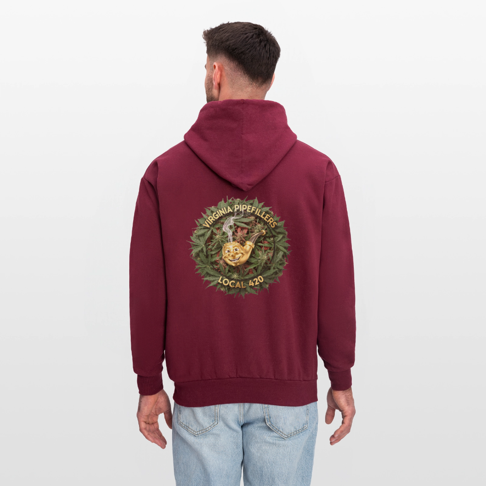 VIRGINIA PIPEFILLERS LOCAL 420 F/B DESIGN Men's  Hoodie - burgundy