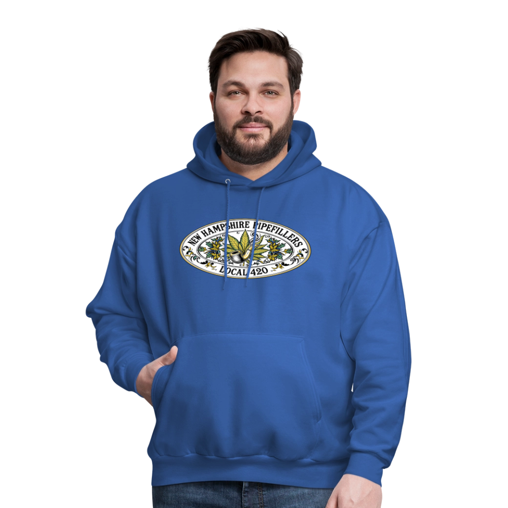 NEW HAMPSHIRE PIPEFILLERS LOCAL 420 2 EMBLEM Men's Hoodie - royal blue