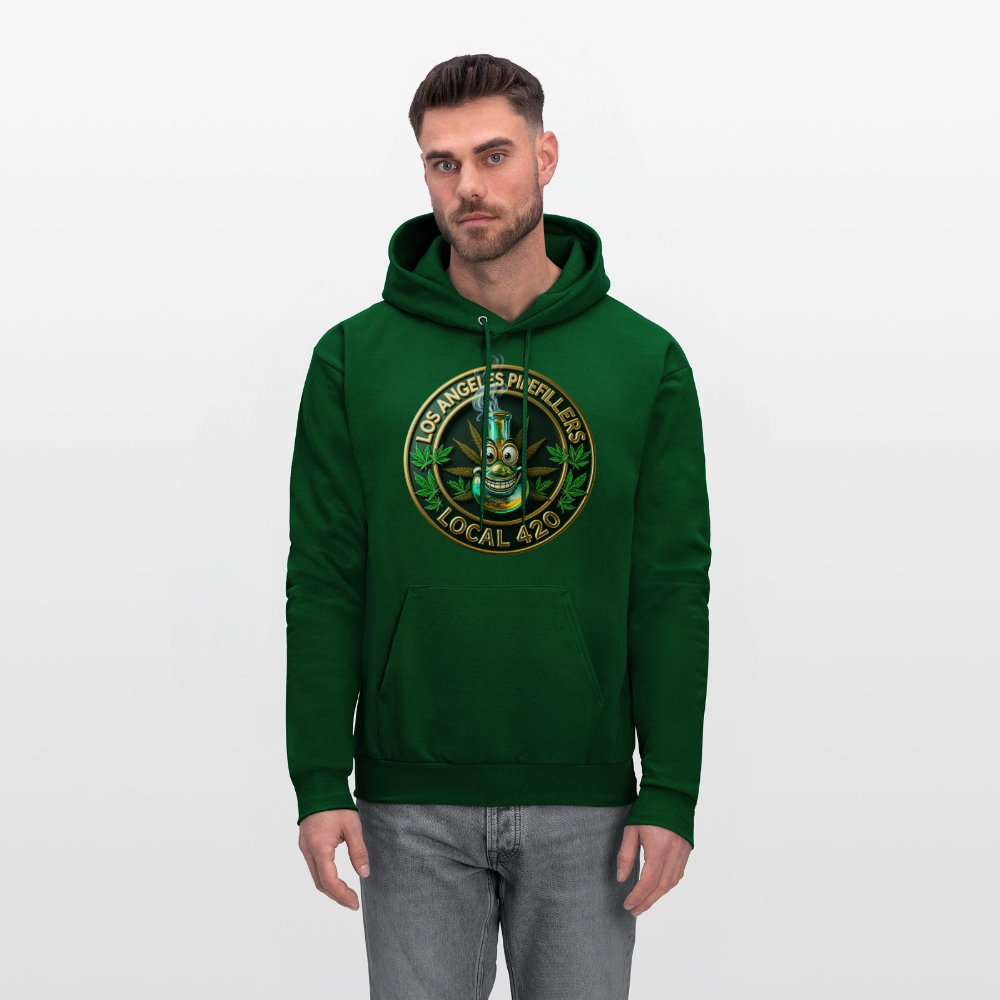 LOS ANGLES PIPEFILLERS LOCAL 420 Men's Hoodie - forest green