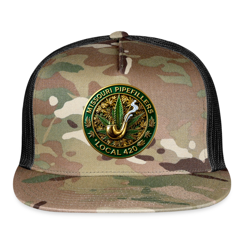 MISSOURI PIPEFILLERS LOCAL 420 CAMO Trucker Hat - MultiCam\black
