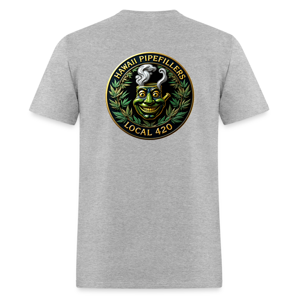 HAWAII PIPEFILLERS LOCAL 420 F/B DESIGN  Men's T-Shirt - heather gray