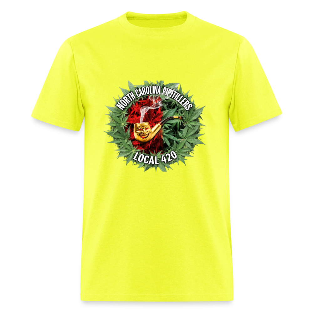 NORTH CAROLINA PIPEFILLERS LOCAL 420 Men's T-Shirt - safety green