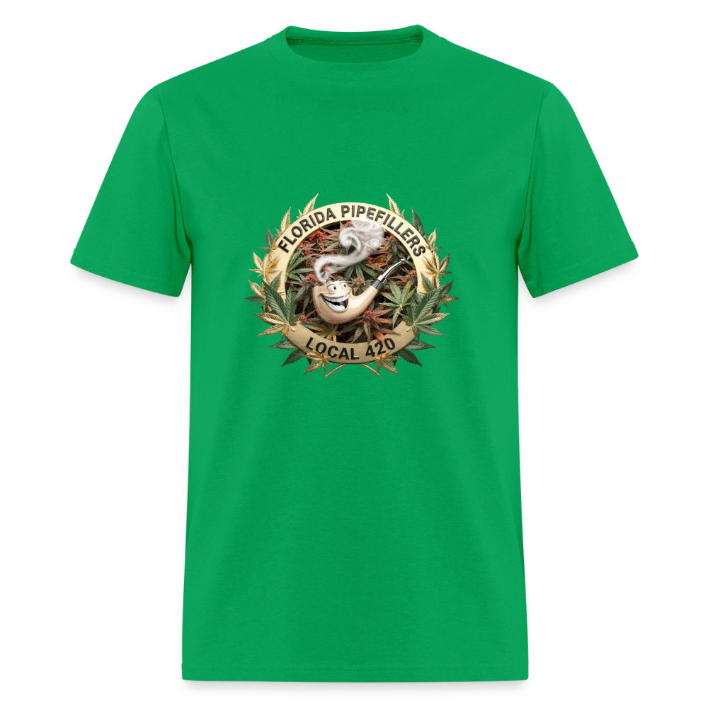 FLORIDA PIPEFILLERS LOCAL 420 Men's T-Shirt - bright green