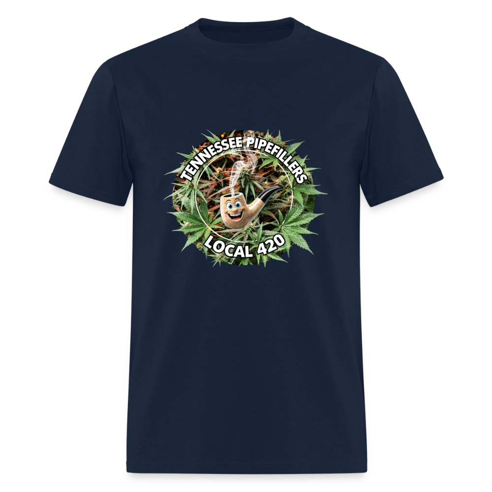 TENNESSEE PIPEFILLERS LOCAL 420 F/B DESIGN Men's T-Shirt - navy