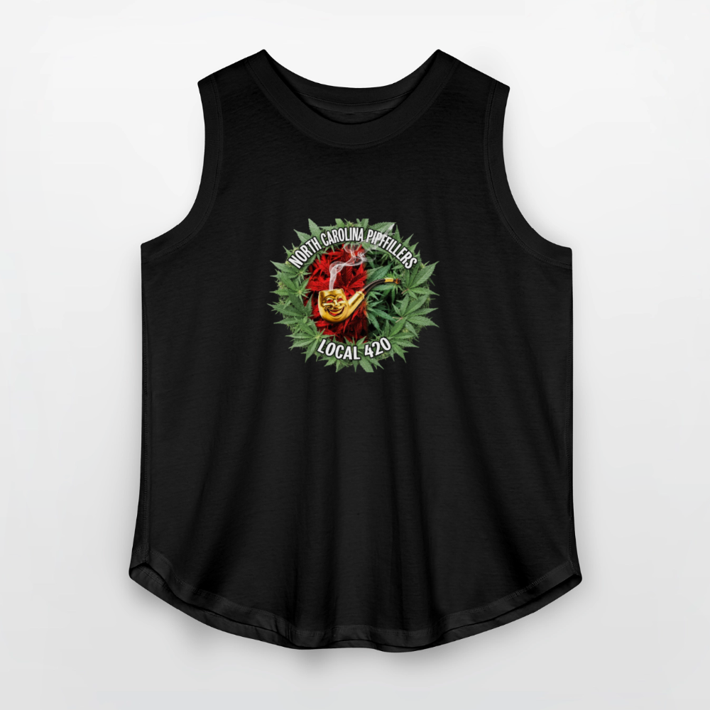 NORTH CAROLINA PIPEFILLERS LOCAL 420 Women's Curvy Relaxed Tank Top - black