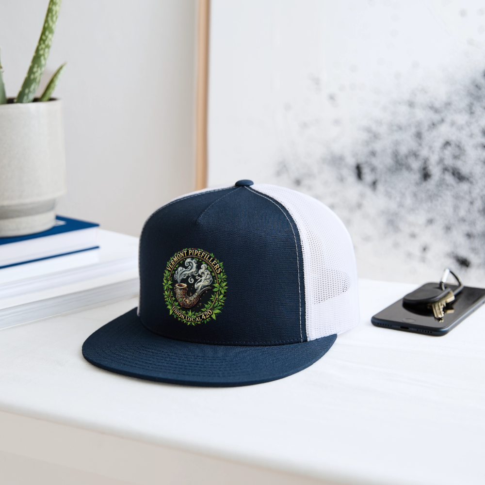 VERMONT PIPEFILLERS LOCAL 420 Trucker Hat - navy/white