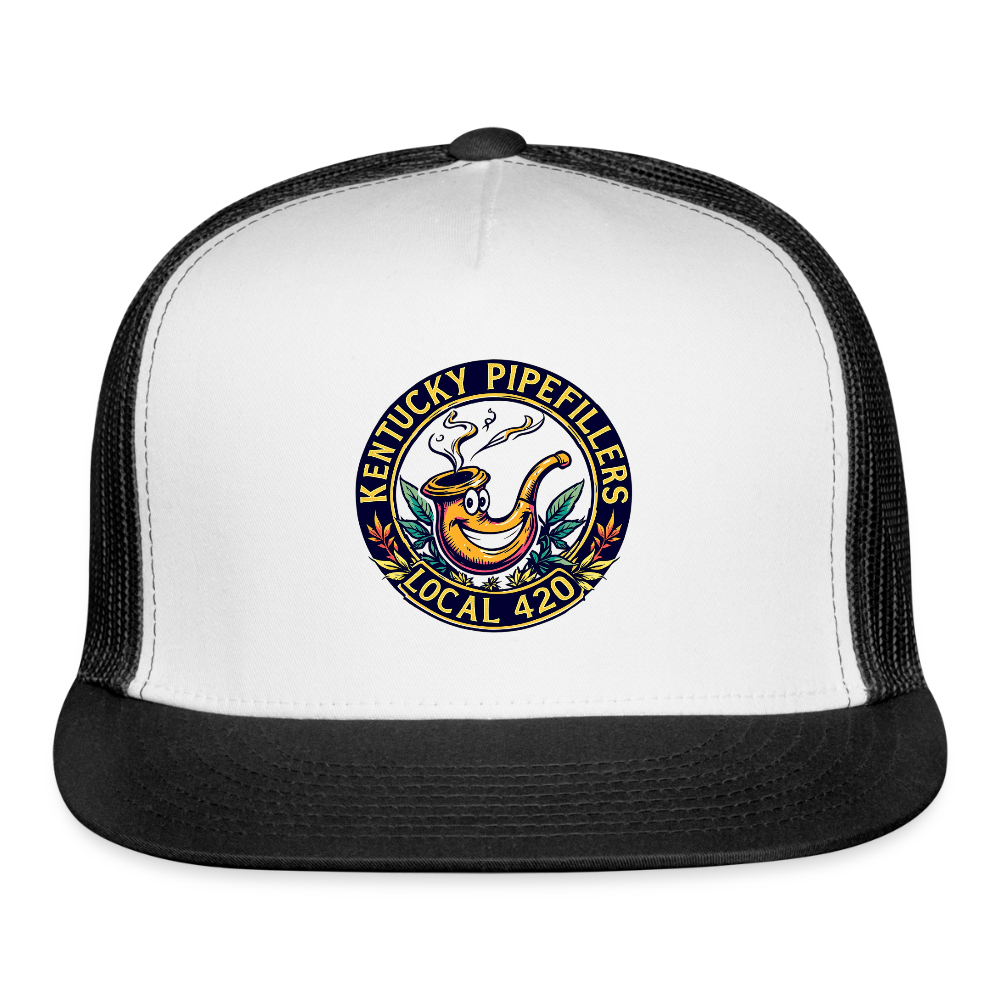 KENTUCK YPIPEFILLERS LOCAL 420 Trucker Hat - white/black
