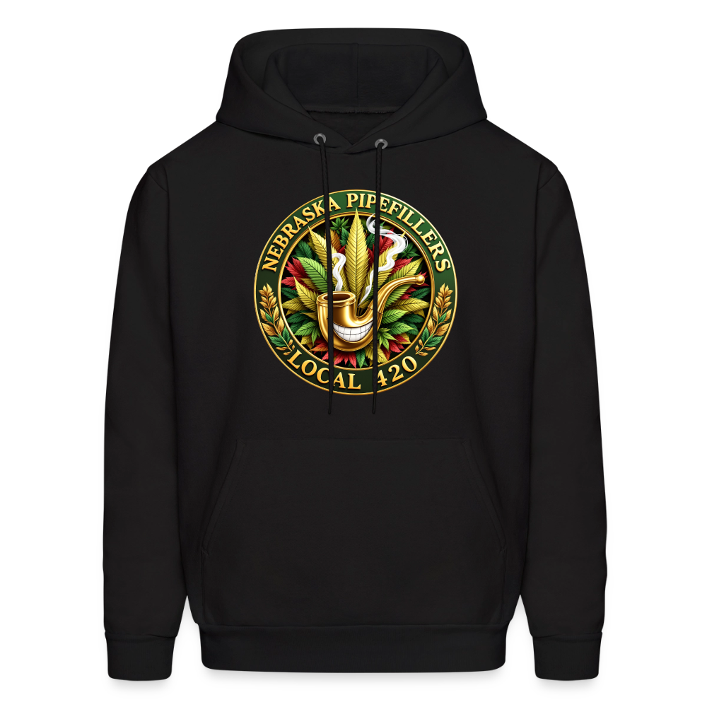 NEBRASKA PIPEFILLERS LOCAL 420 Men's Hoodie - black