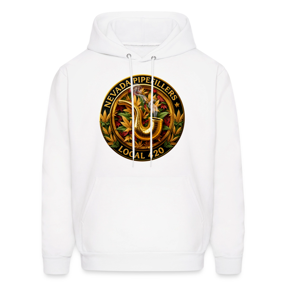 NEVADA PIPEFILLERS LOCAL 420  Men's Hoodie - white