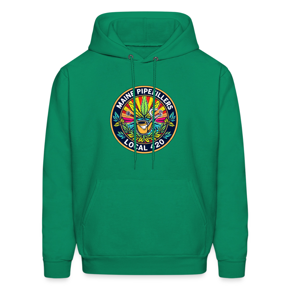 MAINE PIPEFILLERS LOCAL 420 2 EMBLEM Men's Hoodie - kelly green