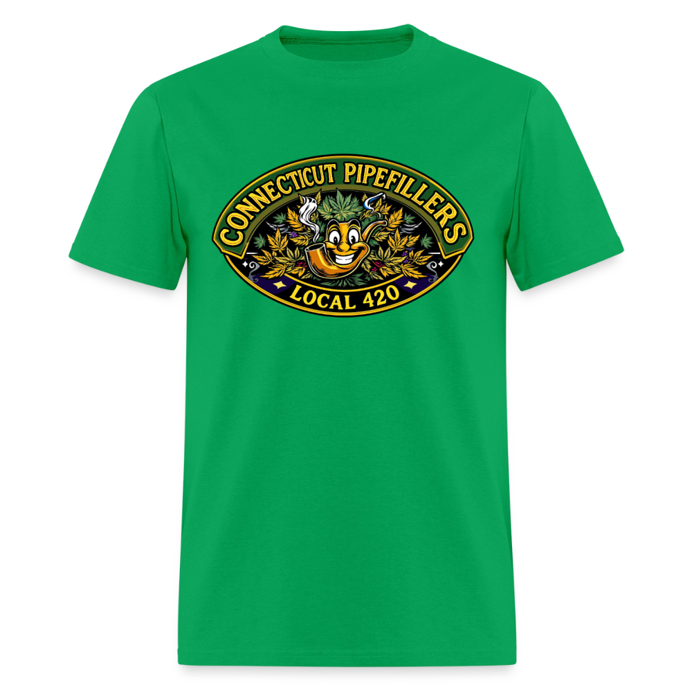 CONNECTICUT PIPEFILLERD LOCAL 420 F/B DESIGN Men's T-Shirt - bright green