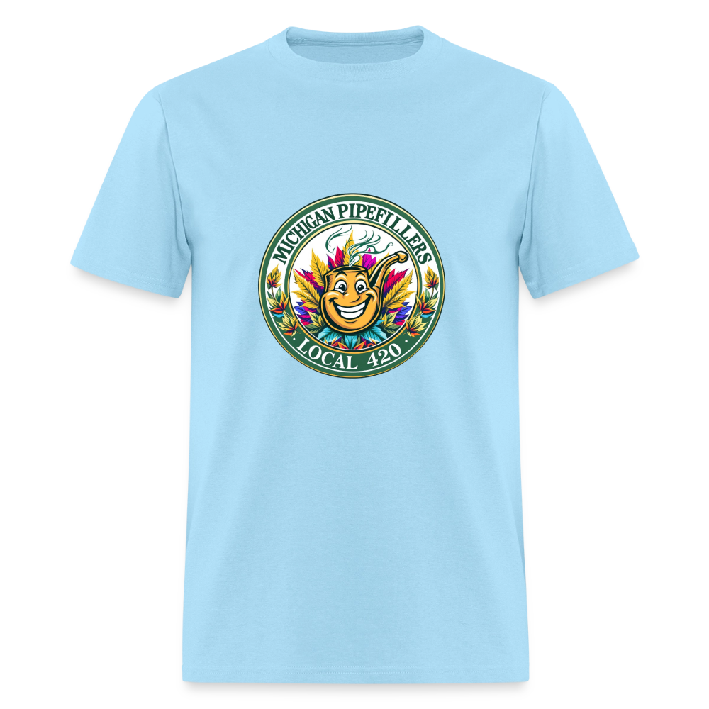 MICHIGAN PIPEFILLERS LOCAL 420 Men's T-Shirt - powder blue