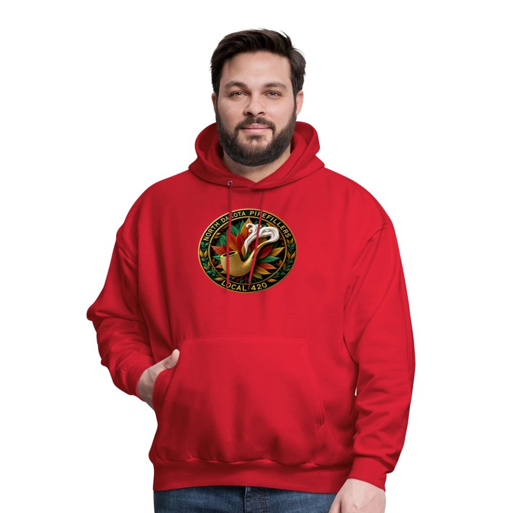 NORTH DAKOTA PIPEFILLERS LOCAL 420 F/B DESIGNS Men's Hoodie - red