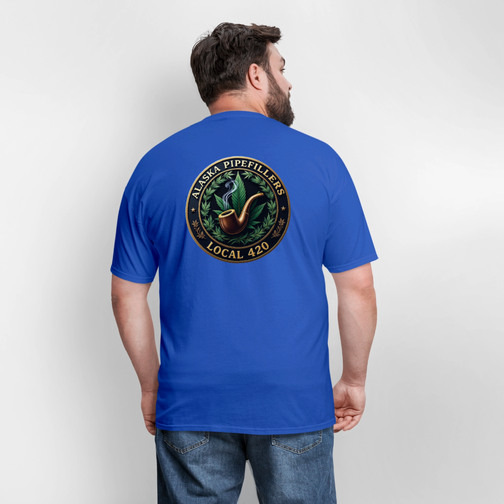ALASKA PIPEFILLERS LOCAL 420 F/B DESIGN Men's T-Shirt - royal blue