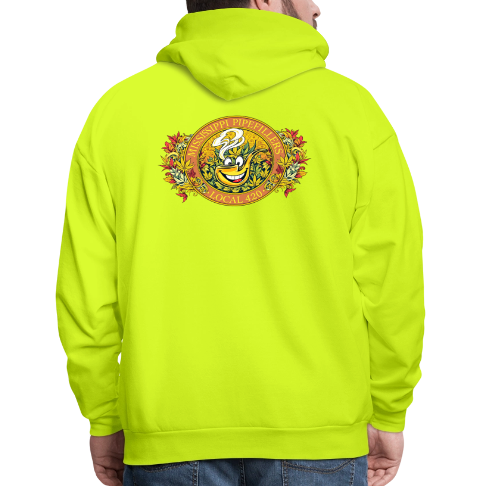 MISSISSIPPI PIPEFILLERS LOCAL 420 F/B DESIGNS Men's Hoodie - safety green