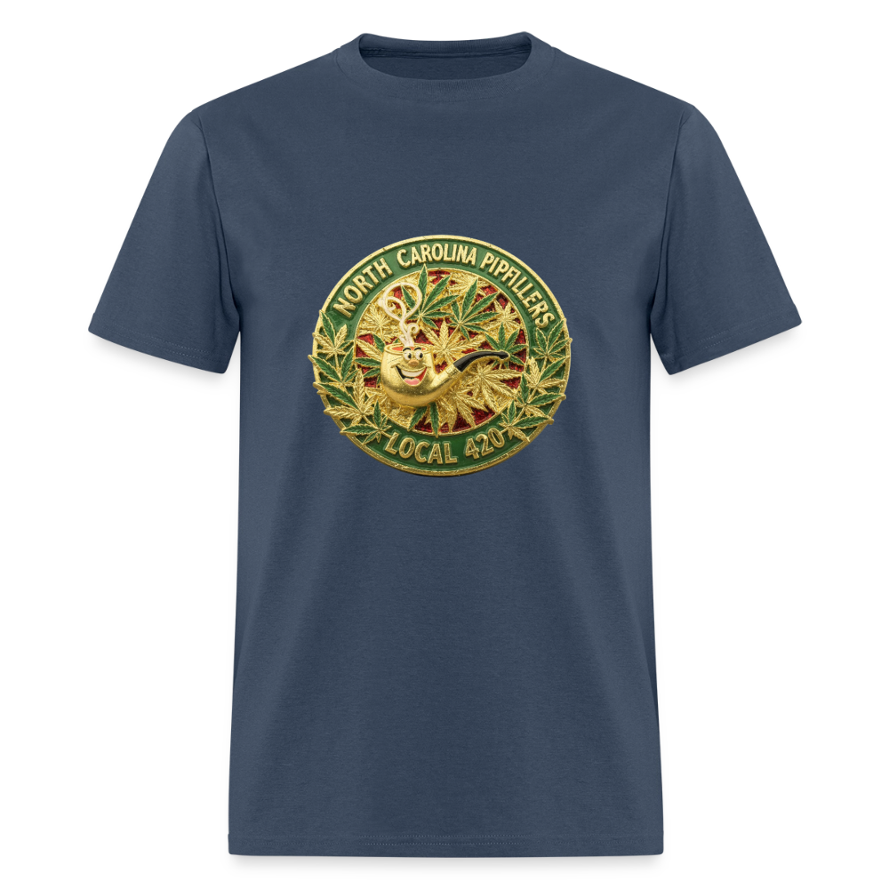 NORTH CAROLINA  PIPEFILLERS LOCAL 420 Men's T-Shirt -  blue dusk