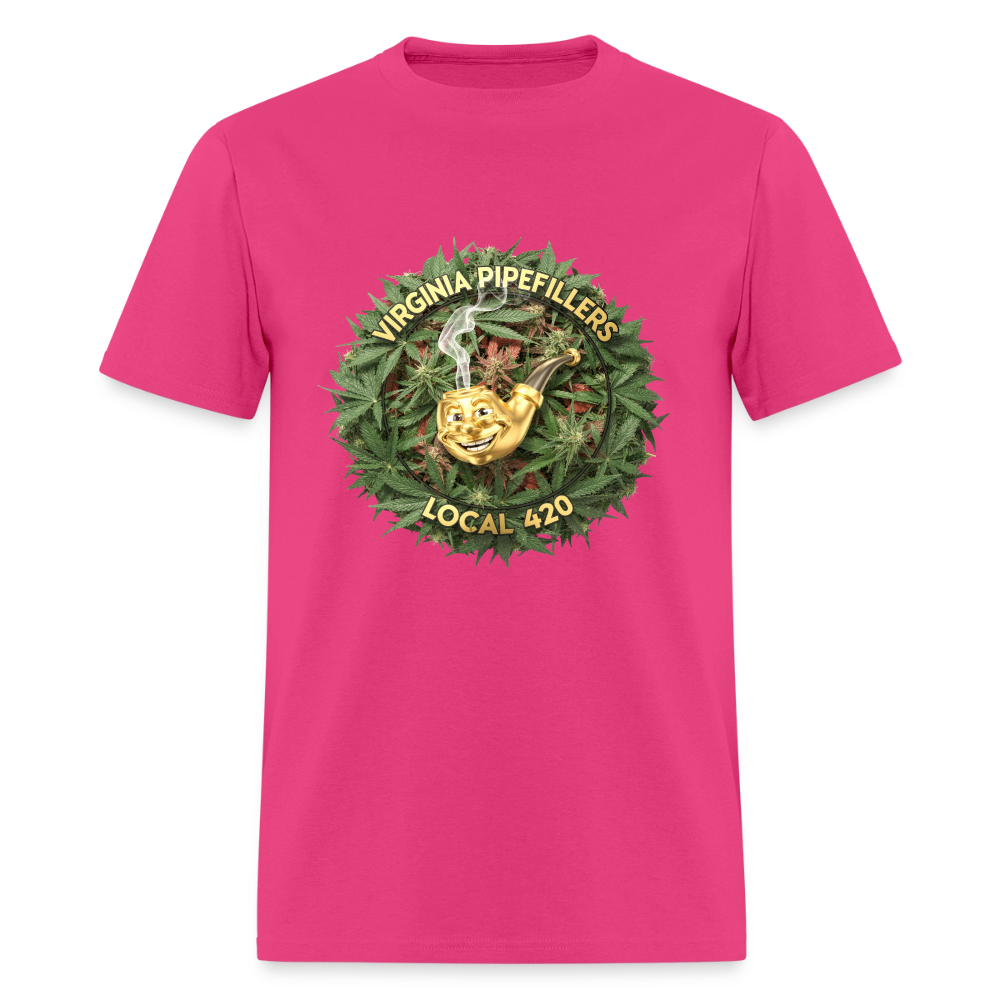 VIRGINIA PIPEFILLERS LOCAL 420 Men's T-Shirt - fuchsia