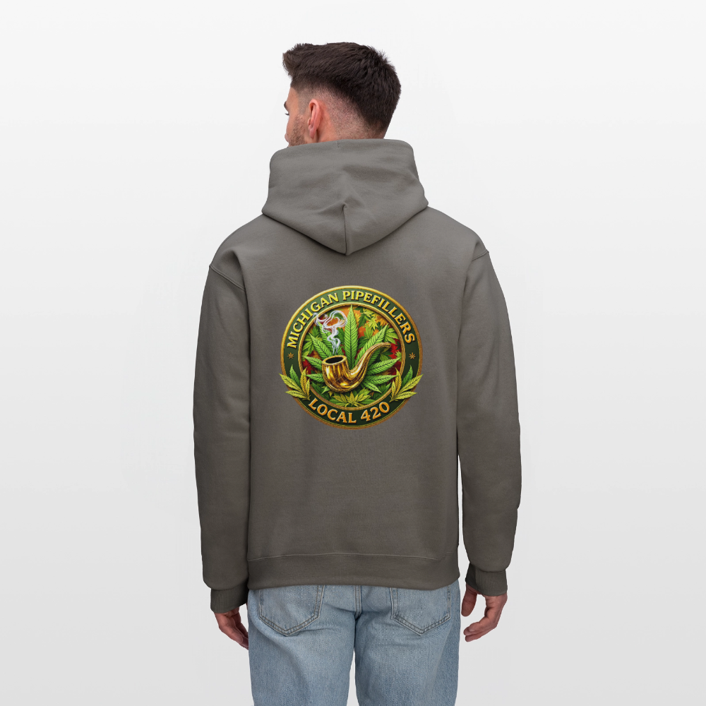 MICHIGAN PIPEFILLERS LOCAL 420 F/B DESIGN Men's Hoodie - asphalt gray