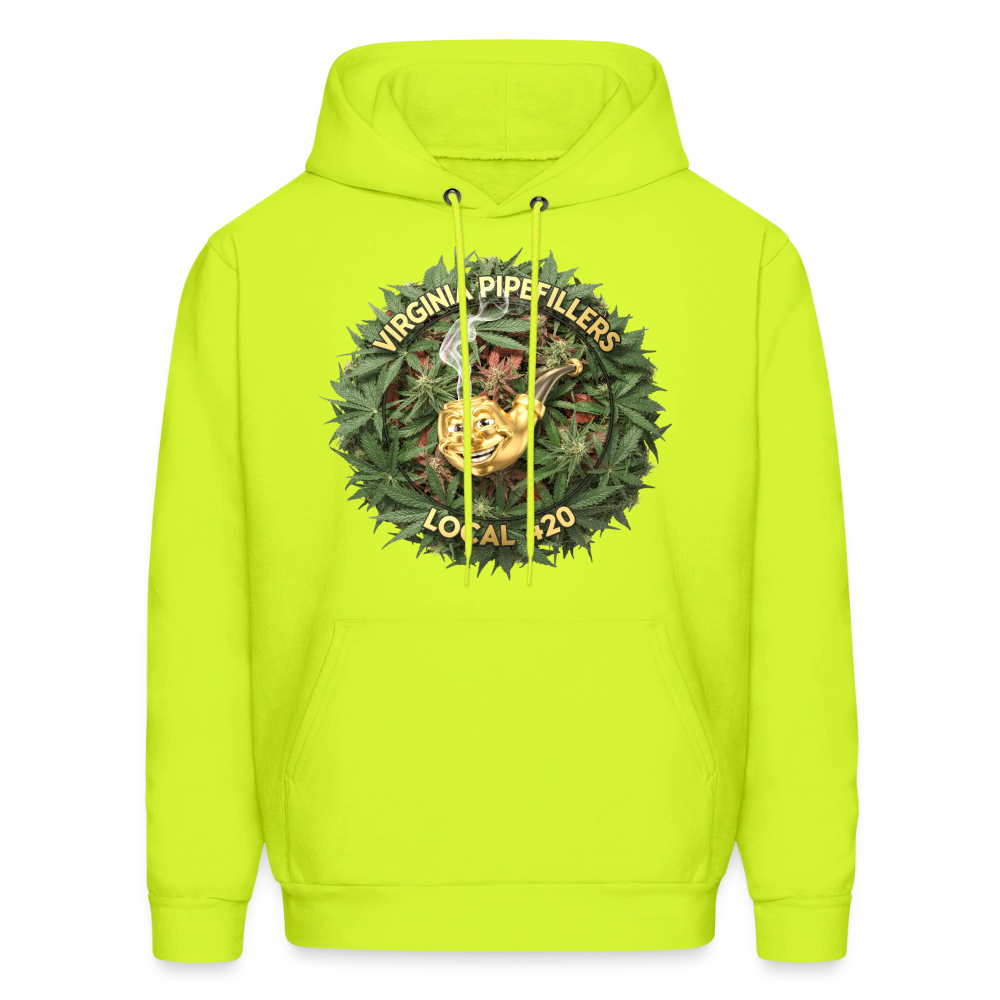 VIRGINIA PIPEFILLERS LOCAL 420 Men's Hoodie - safety green