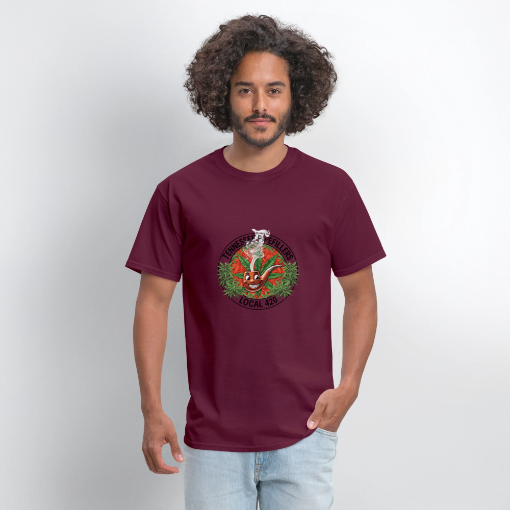 TENNESSEE PIPEFILLERS LOCAL 420 Men's T-Shirt - burgundy