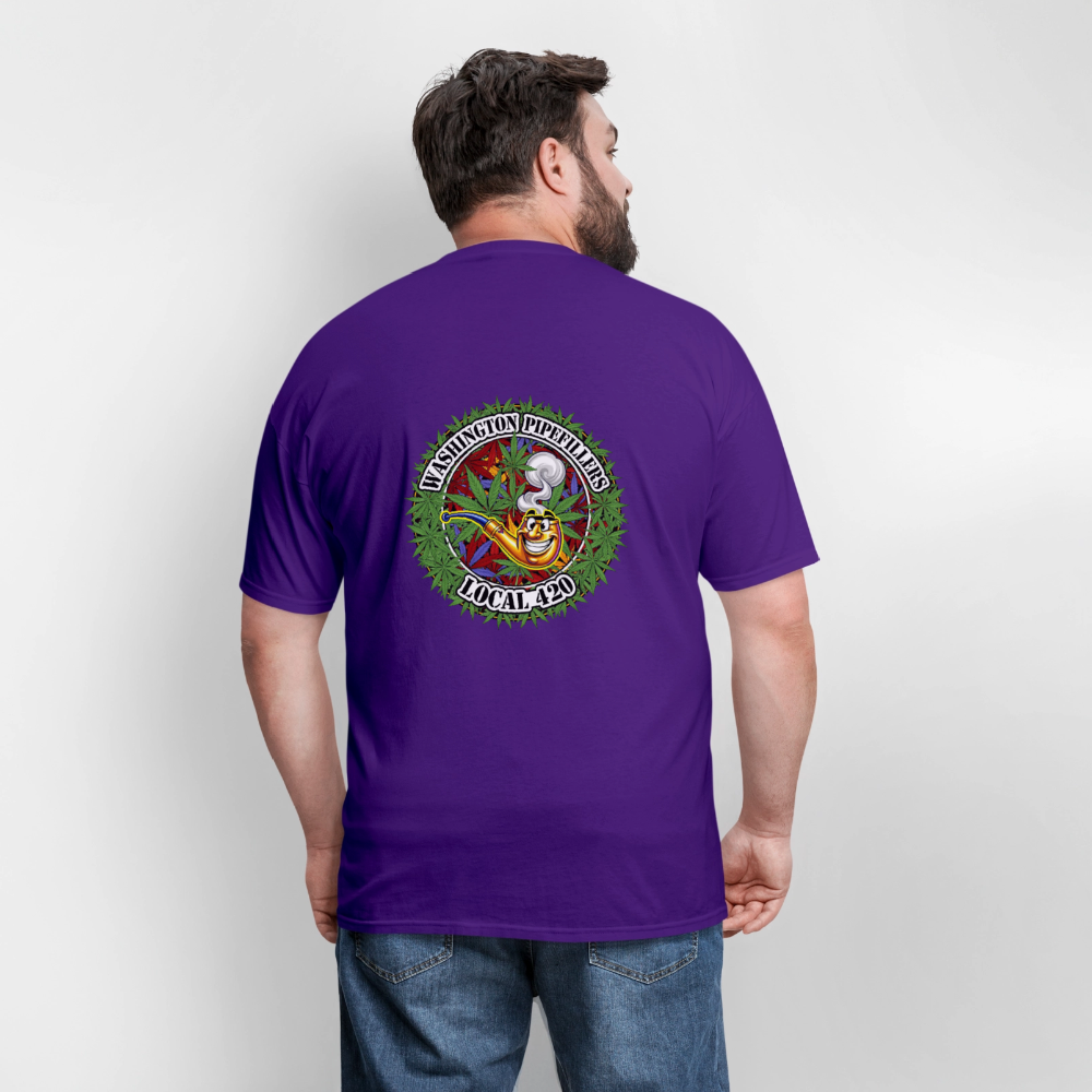 WASHINGTON PIPEFILLERS LOCAL 420 F/B DESIGN Men's T-Shirt - purple