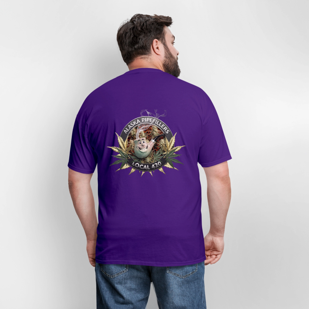 ALASKA PIPEFILLERS LOCAL 420 F/B DESIGN Men's T-Shirt - purple