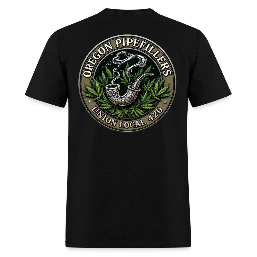 OREGON PIPEFILLERS LOCAL 420 2 EMBLEM Men's T-Shirt - black