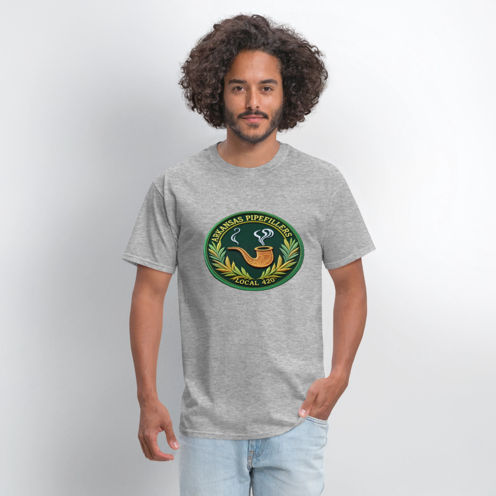 ARKANSAS PIPEFILLERS LOCAL 420 Men's T-Shirt - heather gray