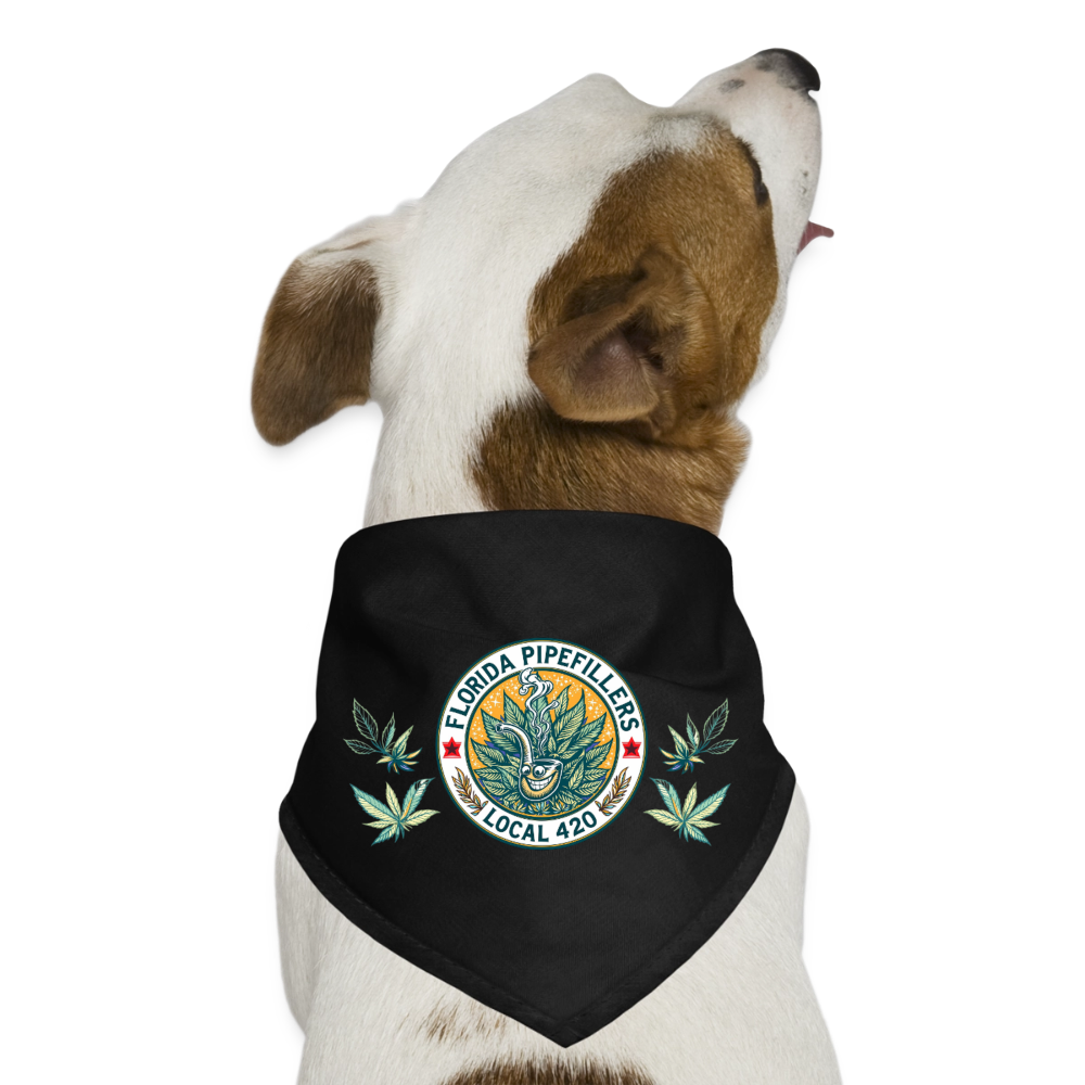 FLORIDA PIPEFILLERS LOCAL 420 Dog Bandana - black