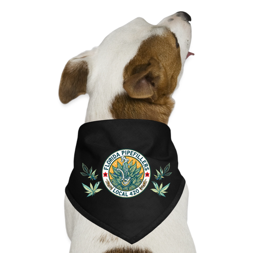 FLORIDA PIPEFILLERS LOCAL 420 Dog Bandana - black