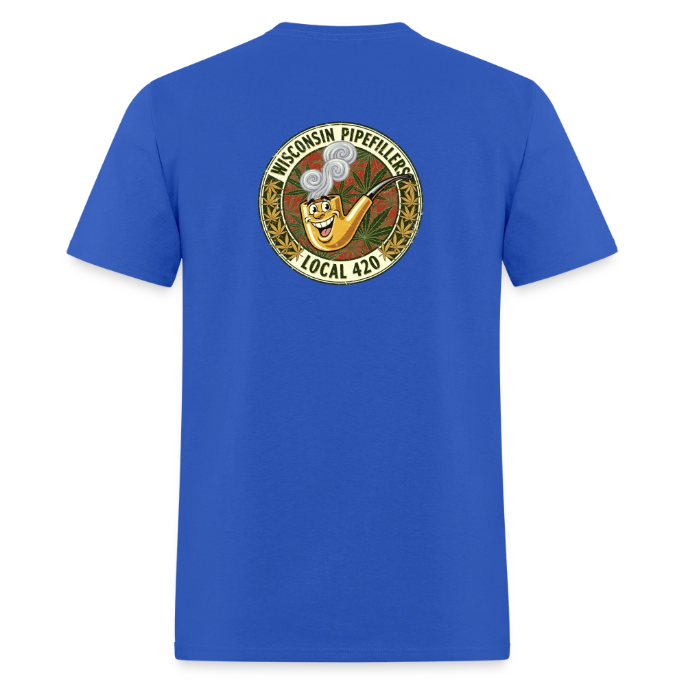 WISCONSIN PIPEFILLERS LOCL 420 F/B DESIGN Men's T-Shirt - royal blue