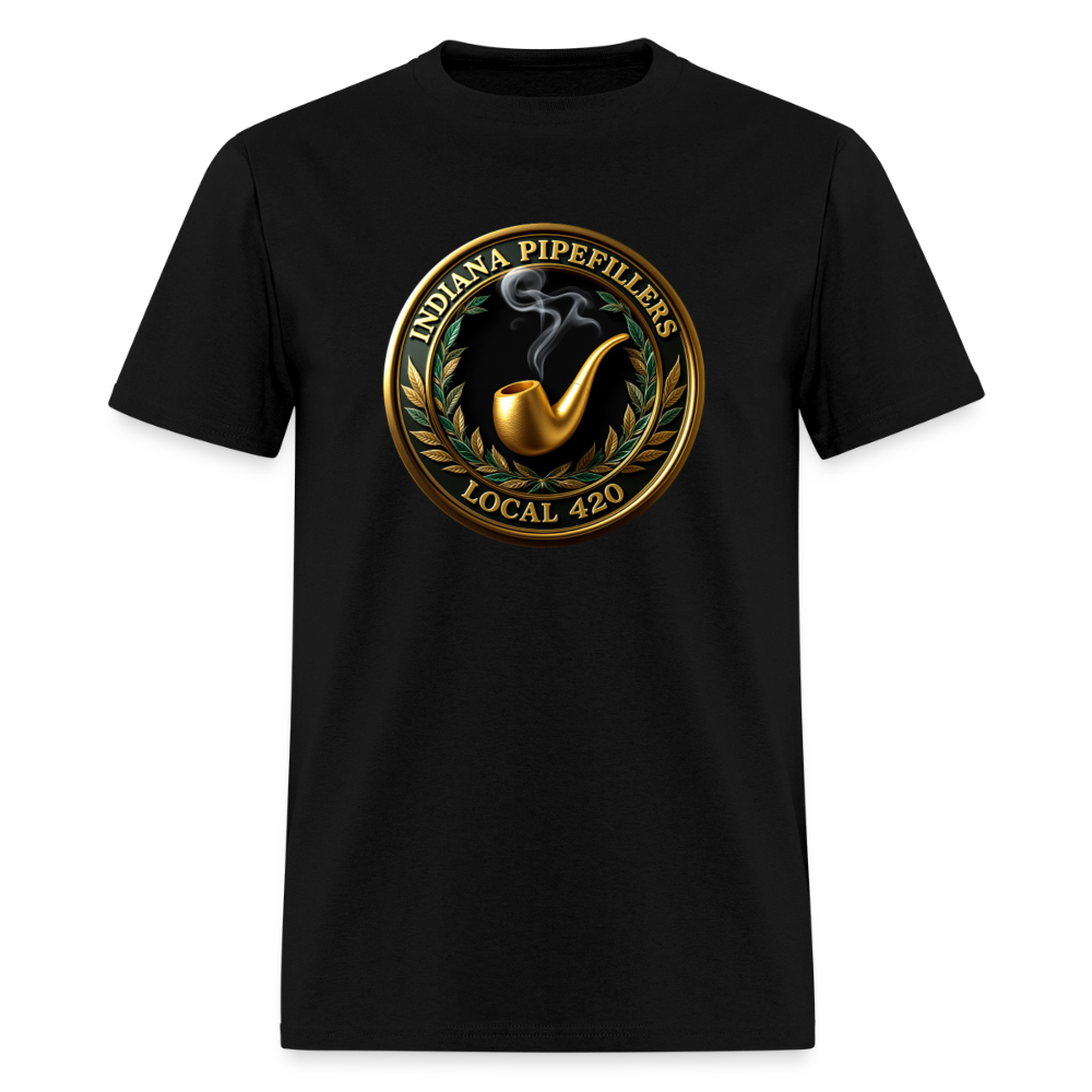 INDIANA PIPEFILLERS LOCAL 420 F/B DESIGN Men's T-Shirt - black