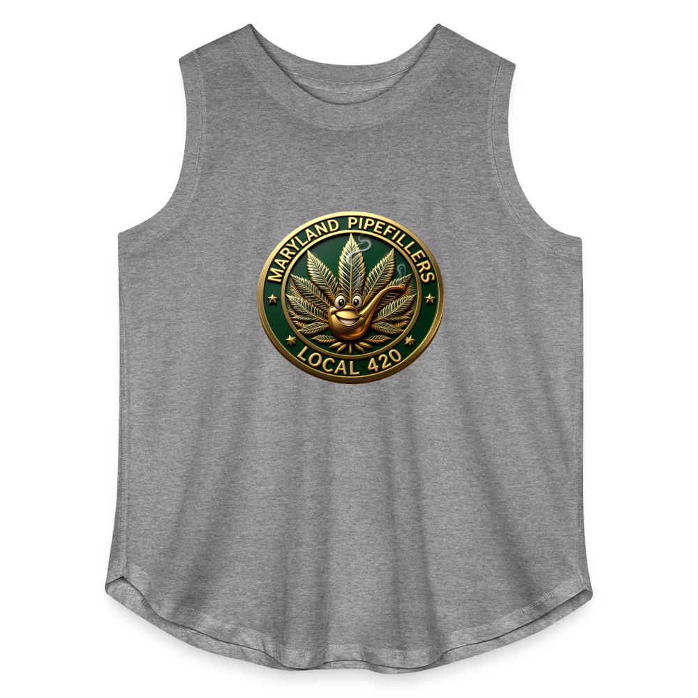 MARYLAND PIPEFILLERS LOCAL 420 Women's Curvy Relaxed Tank Top - granite heather 
