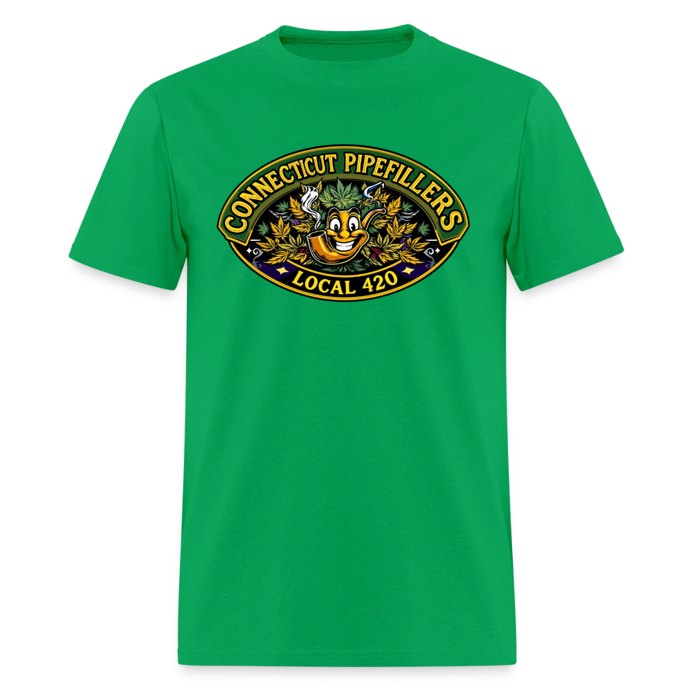 CONNECTICUT PIPEFILLERD LOCAL 420Men's T-Shirt - bright green
