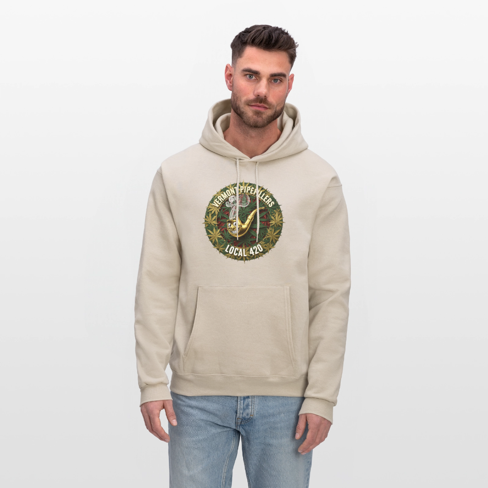 VERMONT PIPEFILLERS LOCAL 420  F/B DESIGN Men's  Hoodie - Sand