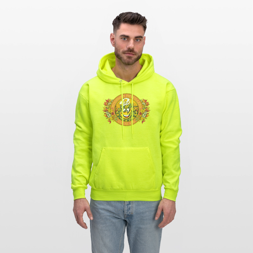 MISSISSIPPI PIPEFILLERS LOCAL 420 F/B DESIGNS Men's Hoodie - safety green