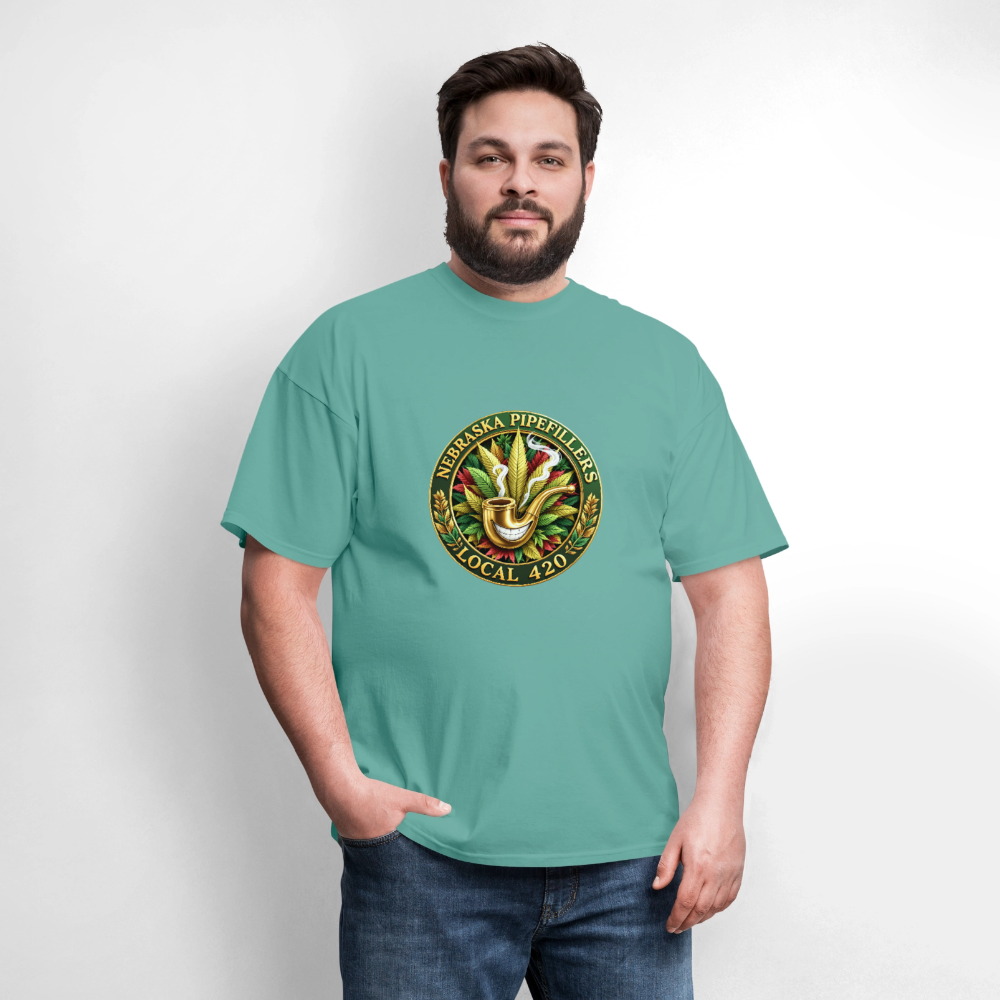 NEBRASKA PIPEFILLERS LOCAL 420 Men's T-Shirt - aquatic