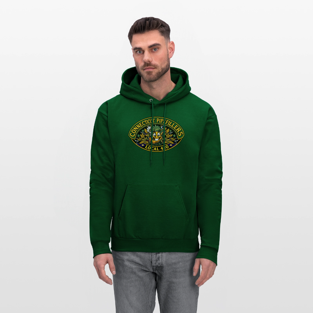 CONNECTICUT PIPEFILLERD LOCAL 420 F/B DESIGN Men's Hoodie - forest green