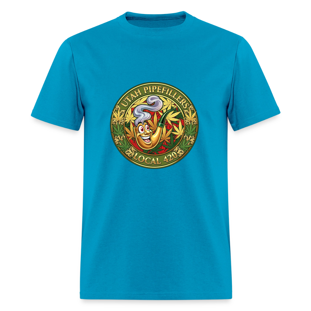 UTAH PIPEFILLERS LOCAL 420 F/B DESIGN Men's T-Shirt - turquoise