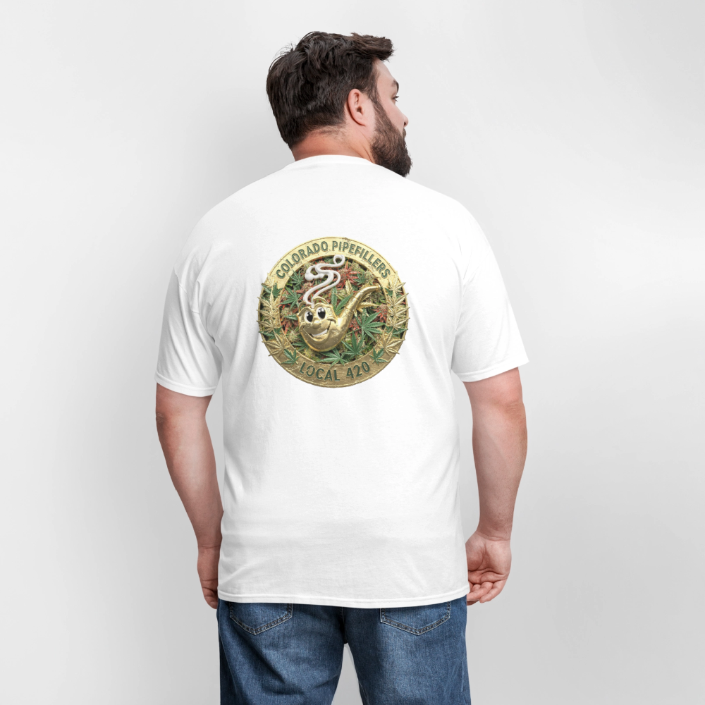 COLORADO PIPEFILLERS LOCAL 420 Men's T-Shirt - white