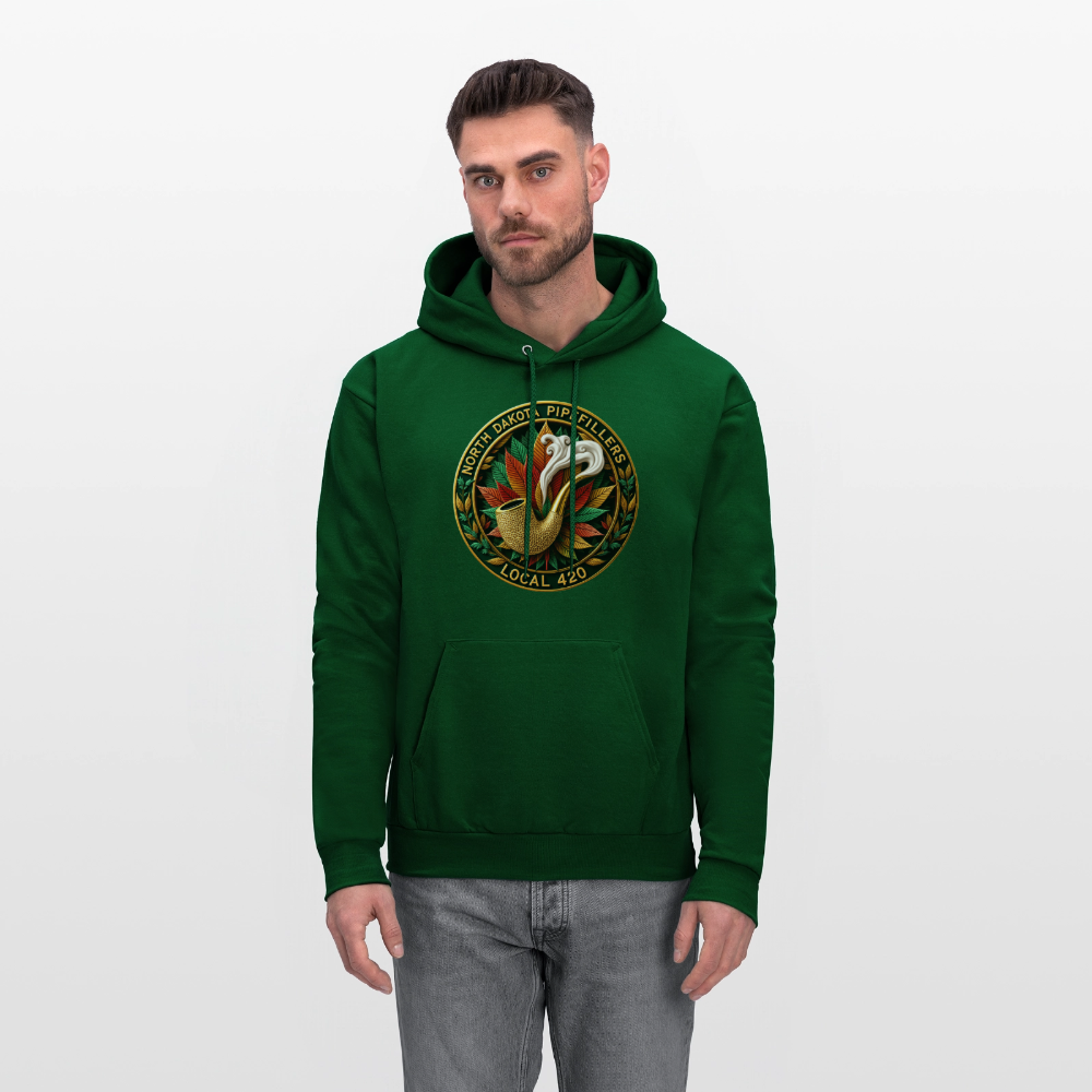 NORTH DAKOTA PIPEFILLERS LOCAL 420 Men's Hoodie - forest green