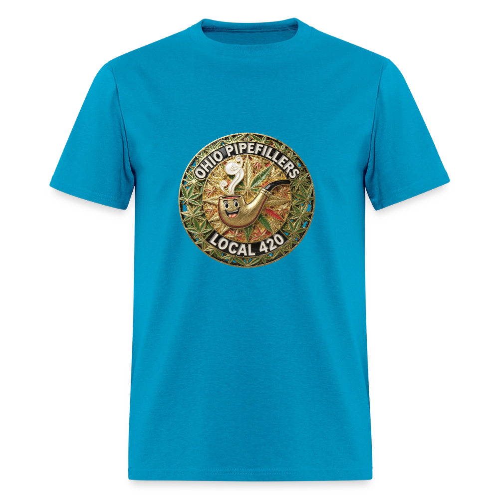 OHIO PIPEFILLERS LOCAL 420  Men's T-Shirt - turquoise