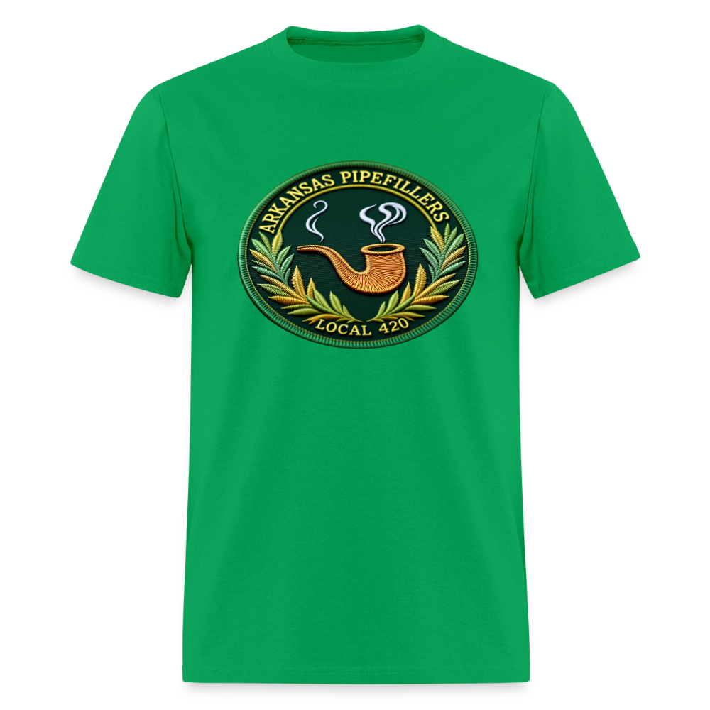 ARKANSAS PIPEFILLERS LOCAL 420 Men's T-Shirt - bright green