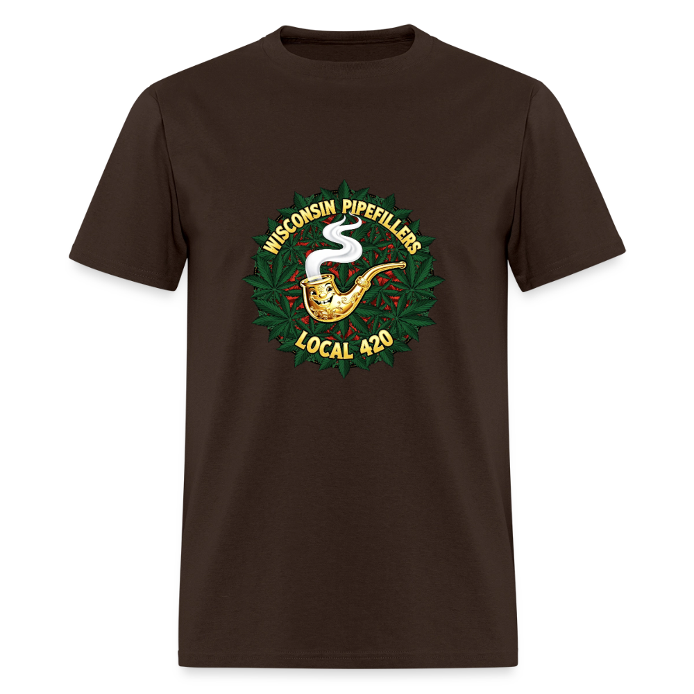 WISCONSIN PIPEFILLERS LOCAL 420 Men's T-Shirt - brown
